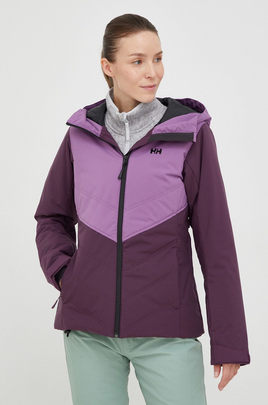 Levně Lyžařská bunda Helly Hansen Alpine fialová barva