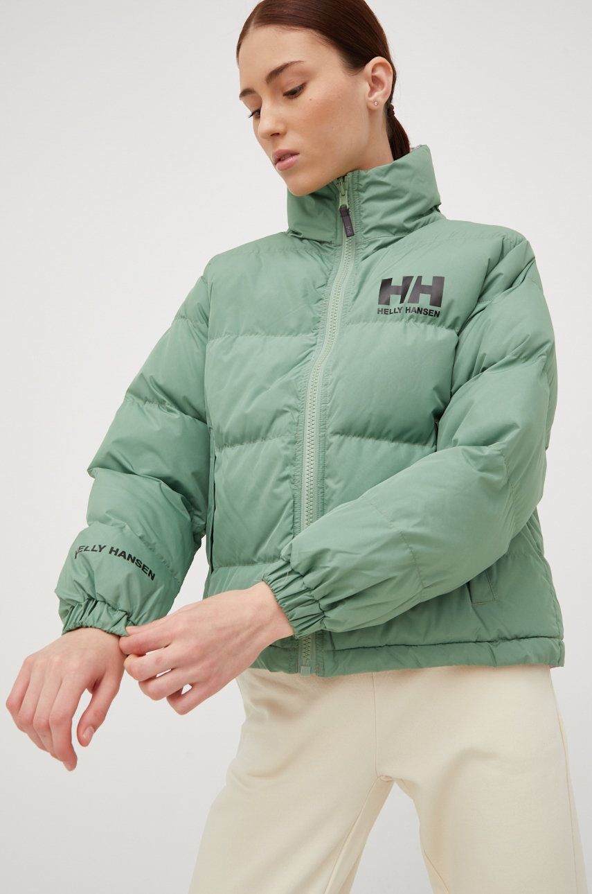 

Двостороння куртка Helly Hansen жіноча колір зелений зимова