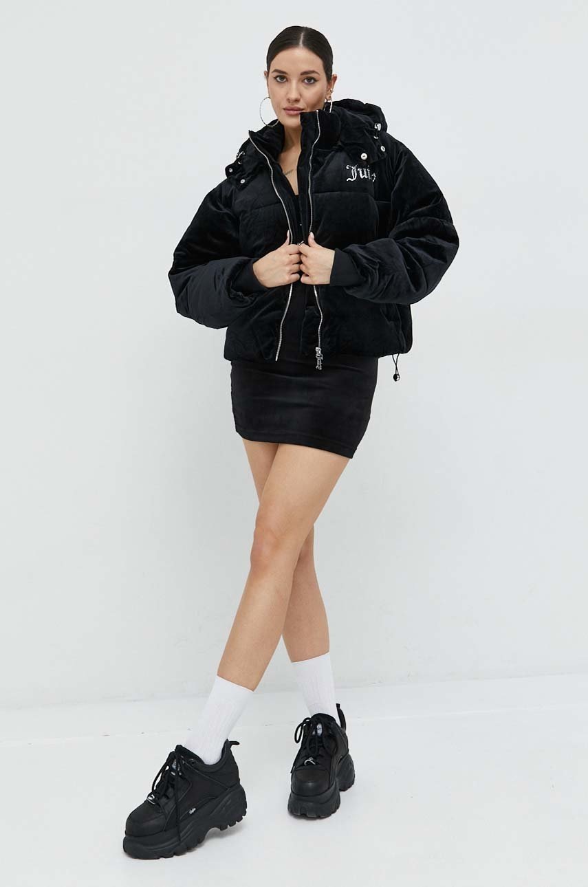 

Куртка Juicy Couture Rosalia Diamante жіноча колір чорний зимова oversize