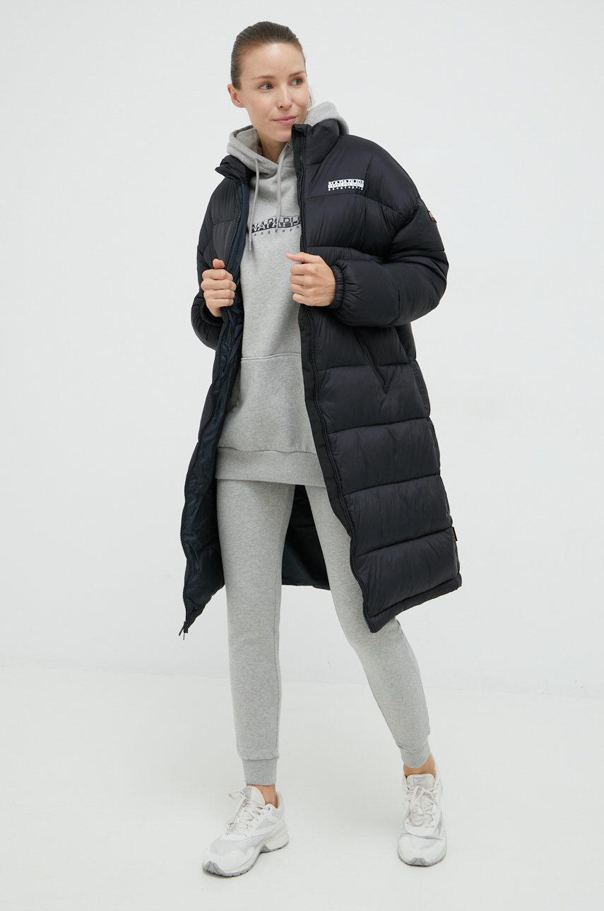 

Куртка Napapijri женская цвет чёрный зимняя oversize