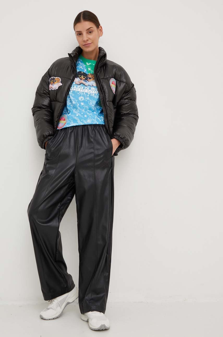 

Куртка Napapijri X Fiorucci женская цвет чёрный зимняя oversize