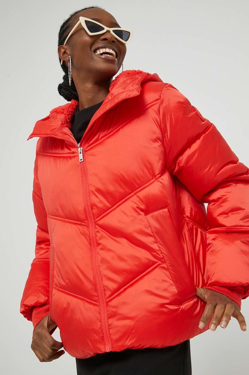 UGG kurtka damska kolor czerwony zimowa