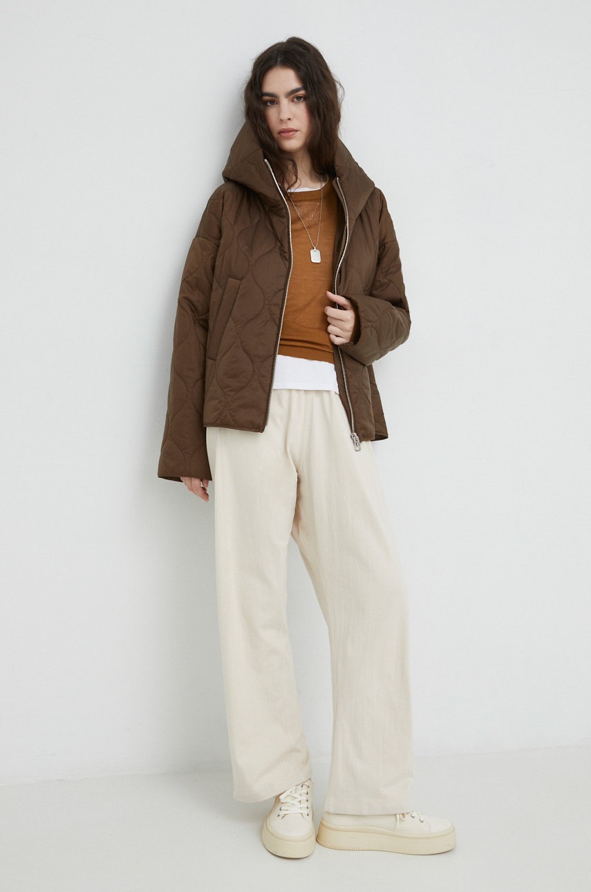 

Куртка Marc O'Polo женская цвет коричневый переходная oversize