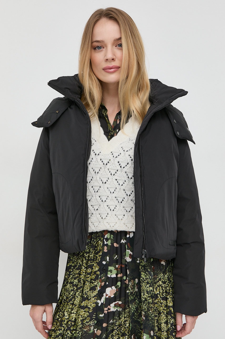 

Куртка Trussardi жіноча колір чорний зимова oversize