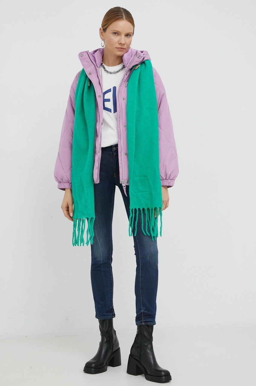 

Куртка Lee женская цвет розовый зимняя oversize