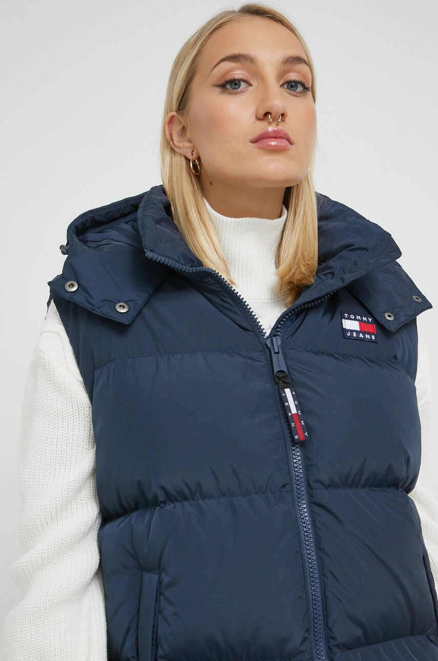 

Безрукавка Tommy Jeans жіночий колір синій зимовий