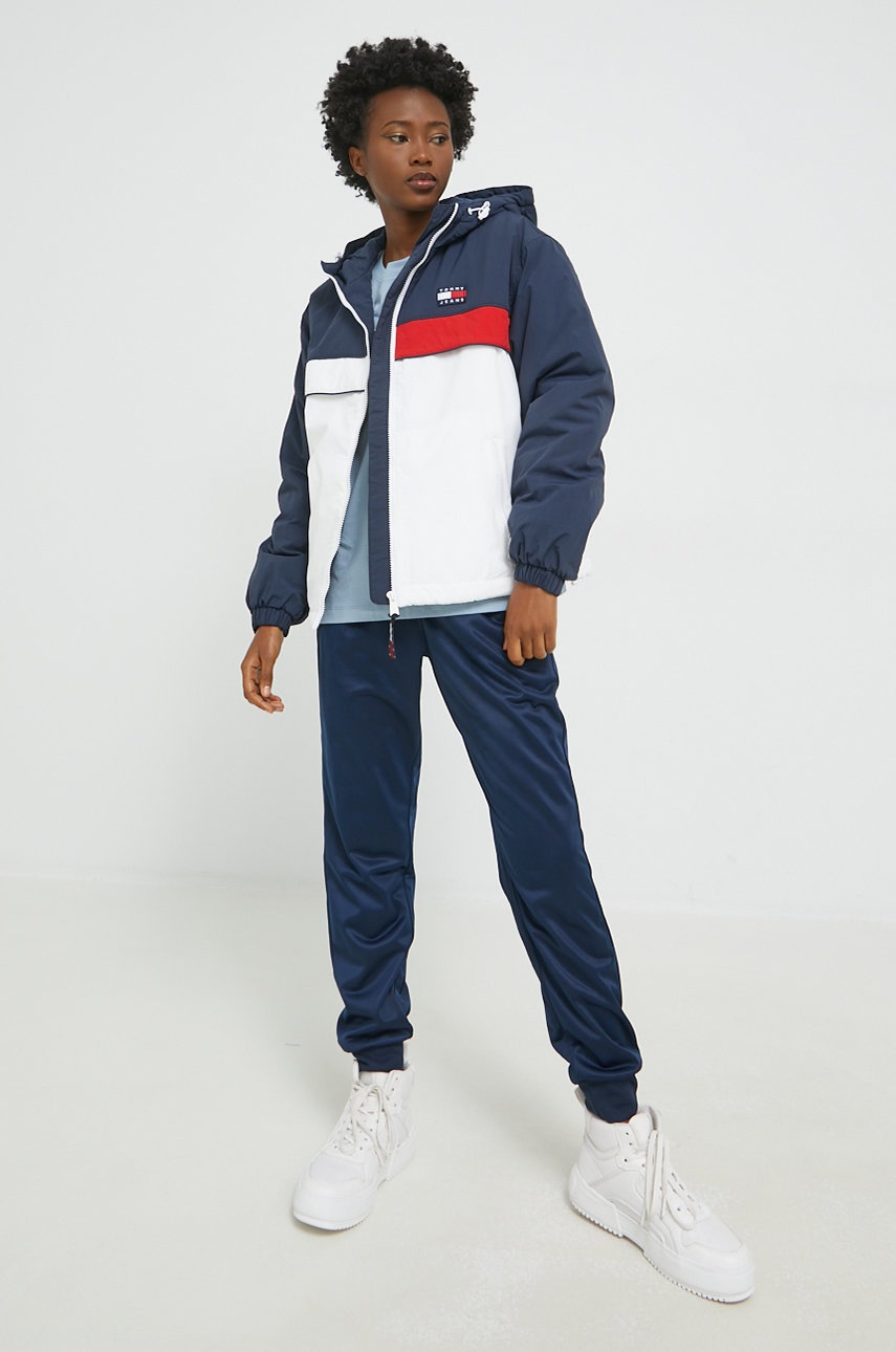 

Куртка Tommy Jeans женская цвет синий зимняя