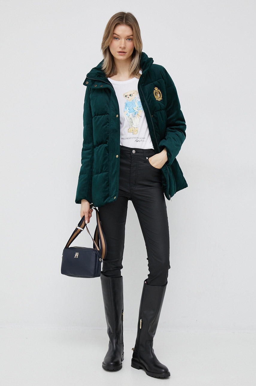 

Куртка Lauren Ralph Lauren жіноча колір зелений зимова