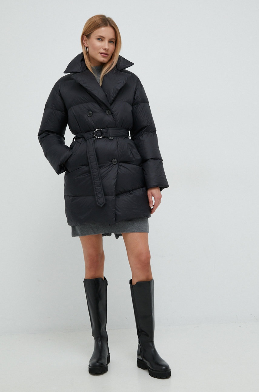 

Пуховая куртка Polo Ralph Lauren женская цвет чёрный зимняя oversize