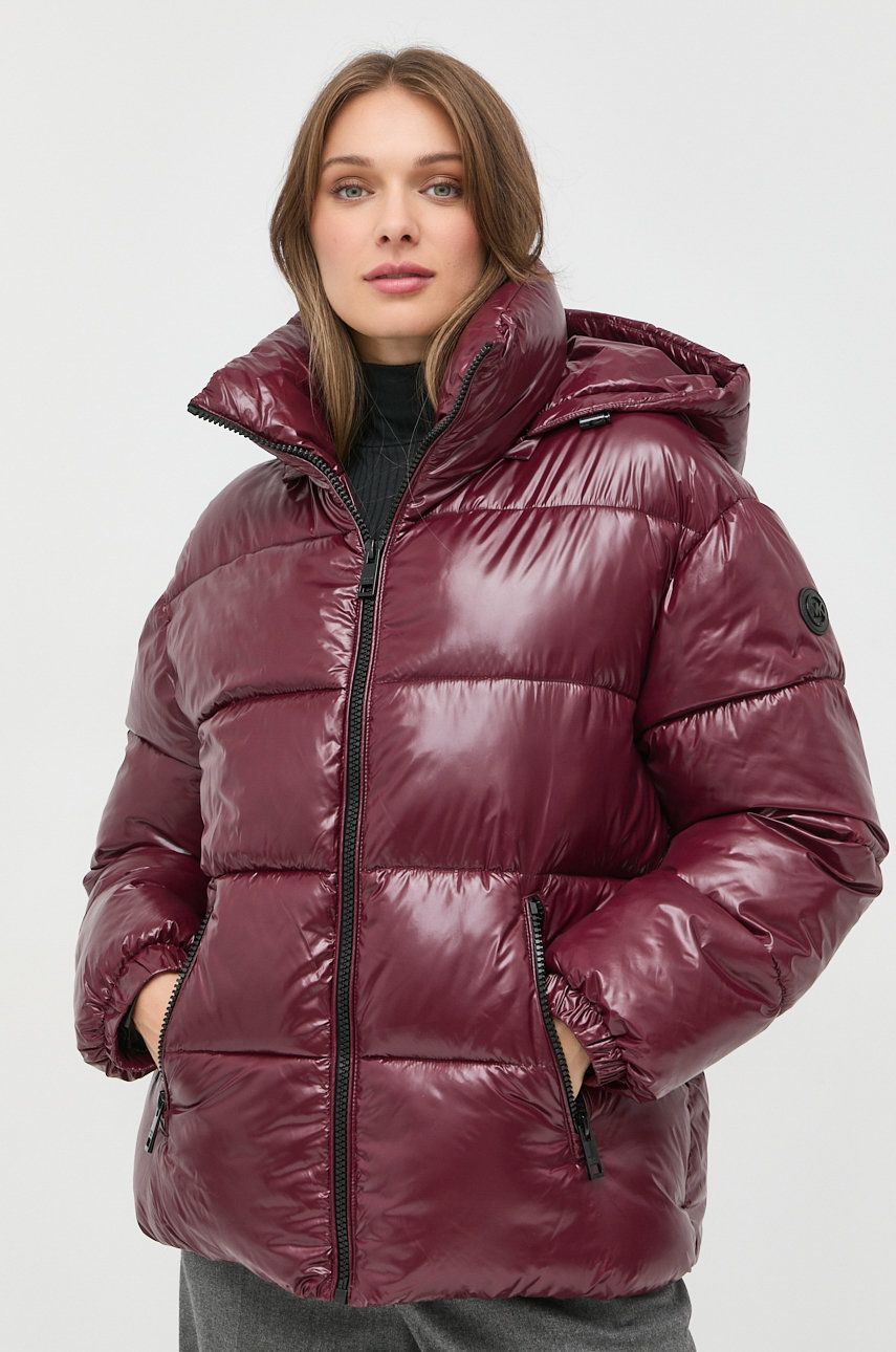MICHAEL Michael Kors geaca femei, culoarea bordo, de iarna 2023 ❤️ Pret Super answear imagine noua 2022
