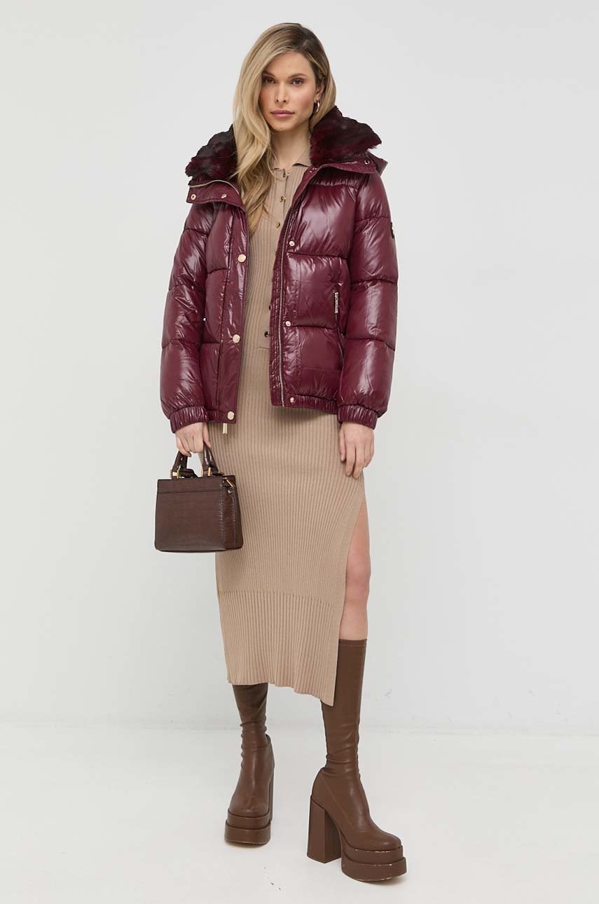 

Куртка MICHAEL Michael Kors жіноча колір бордовий зимова