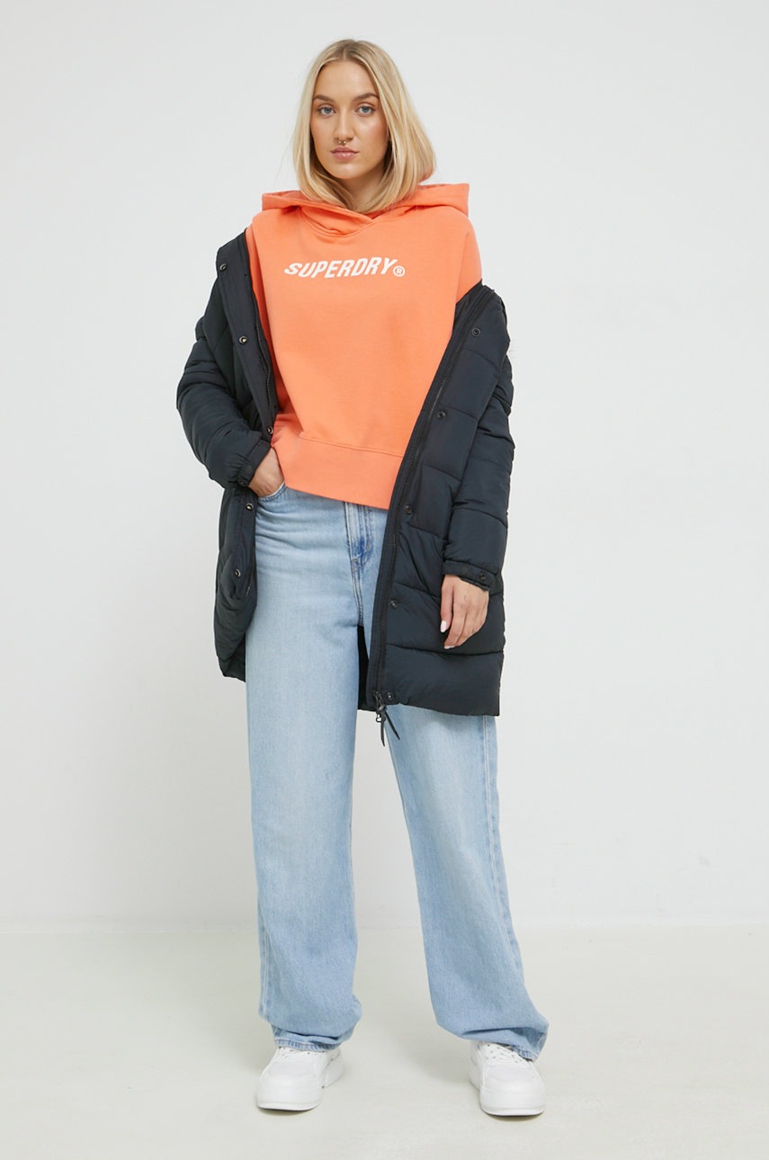 

Куртка Superdry женская цвет чёрный зимняя