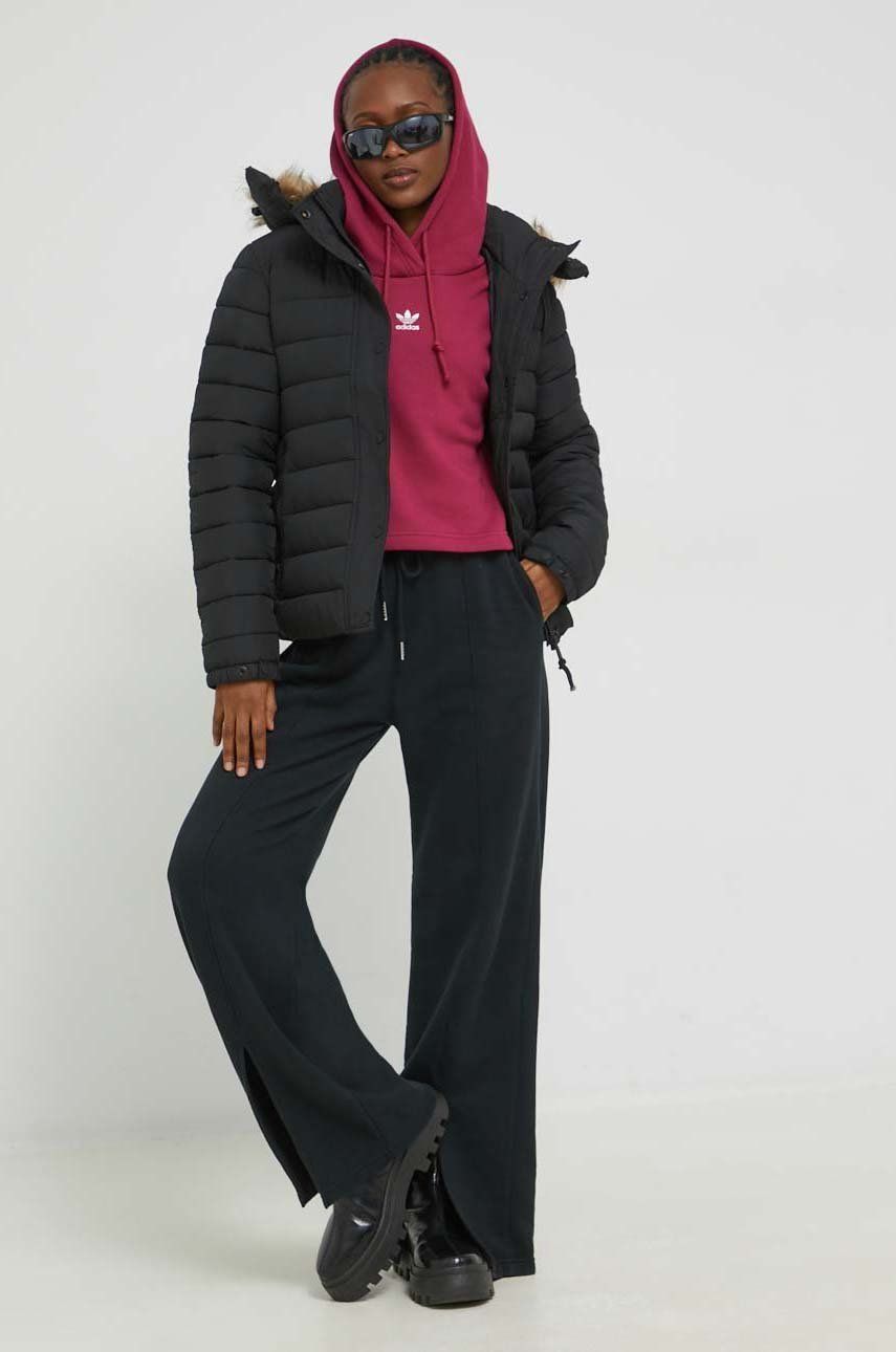 Superdry geaca femei, culoarea negru, de iarna answear.ro imagine noua