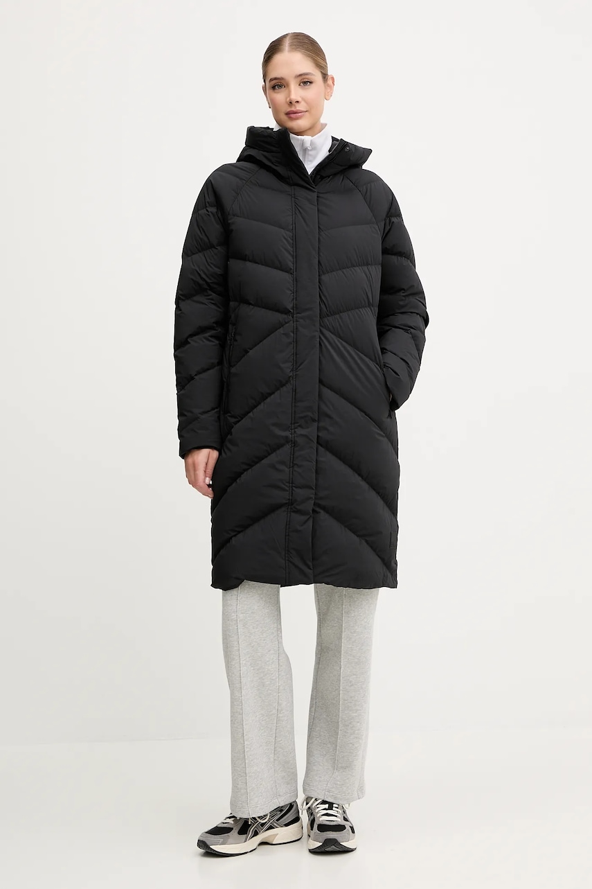 Jack Wolfskin kurtka puchowa Marienplatz damska kolor czarny zimowa 1206971