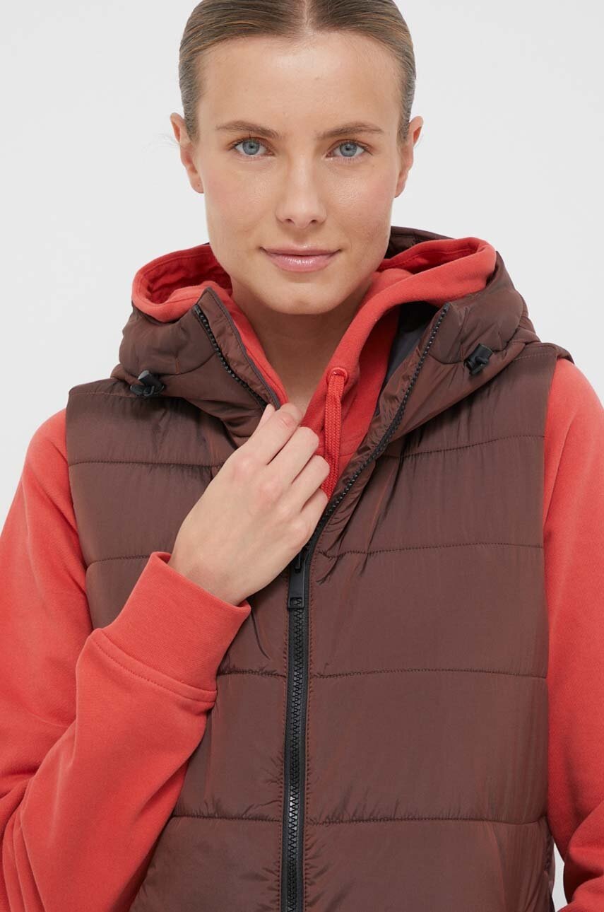 Αμάνικο μπουφάν Jack Wolfskin χρώμα: καφέ φωτογραφία