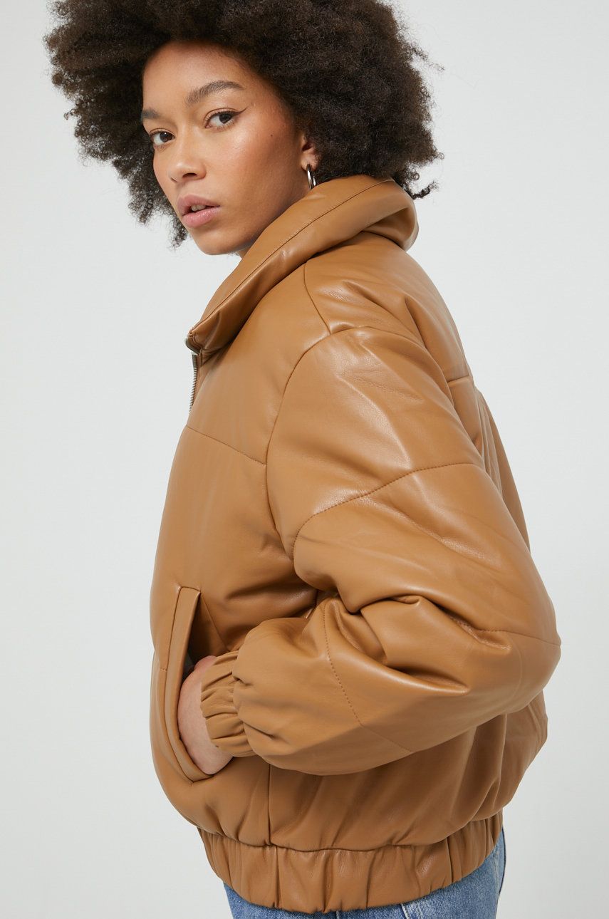 Abercrombie & fitch rövid kabát női, barna, átmeneti