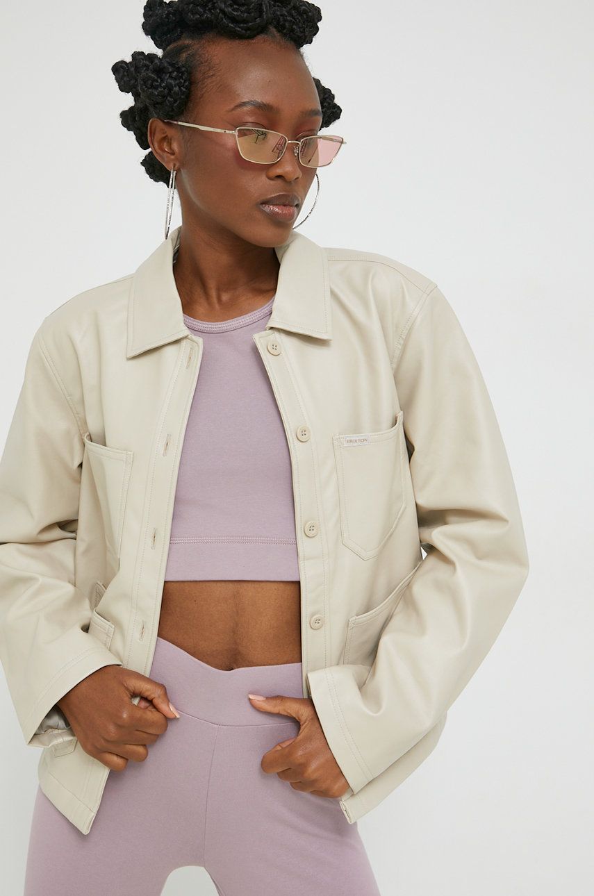 Brixton geaca femei, culoarea bej, de tranzitie answear.ro imagine noua