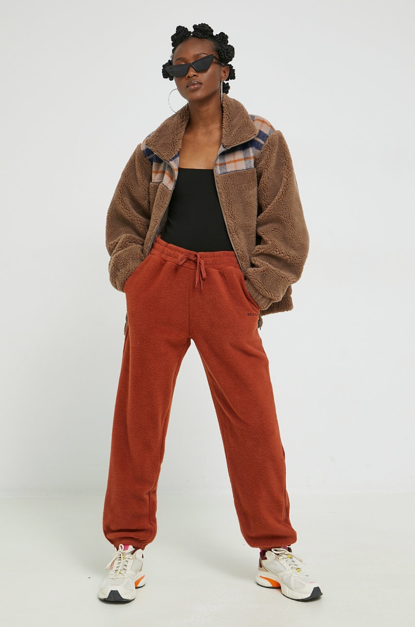 

Куртка Brixton женская цвет коричневый переходная oversize