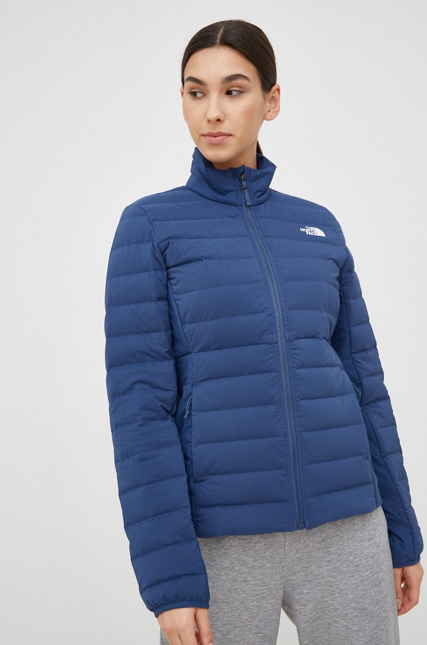 Péřová sportovní bunda The North Face Belleview - modrá -  Hlavní materiál: 90 % Polyester