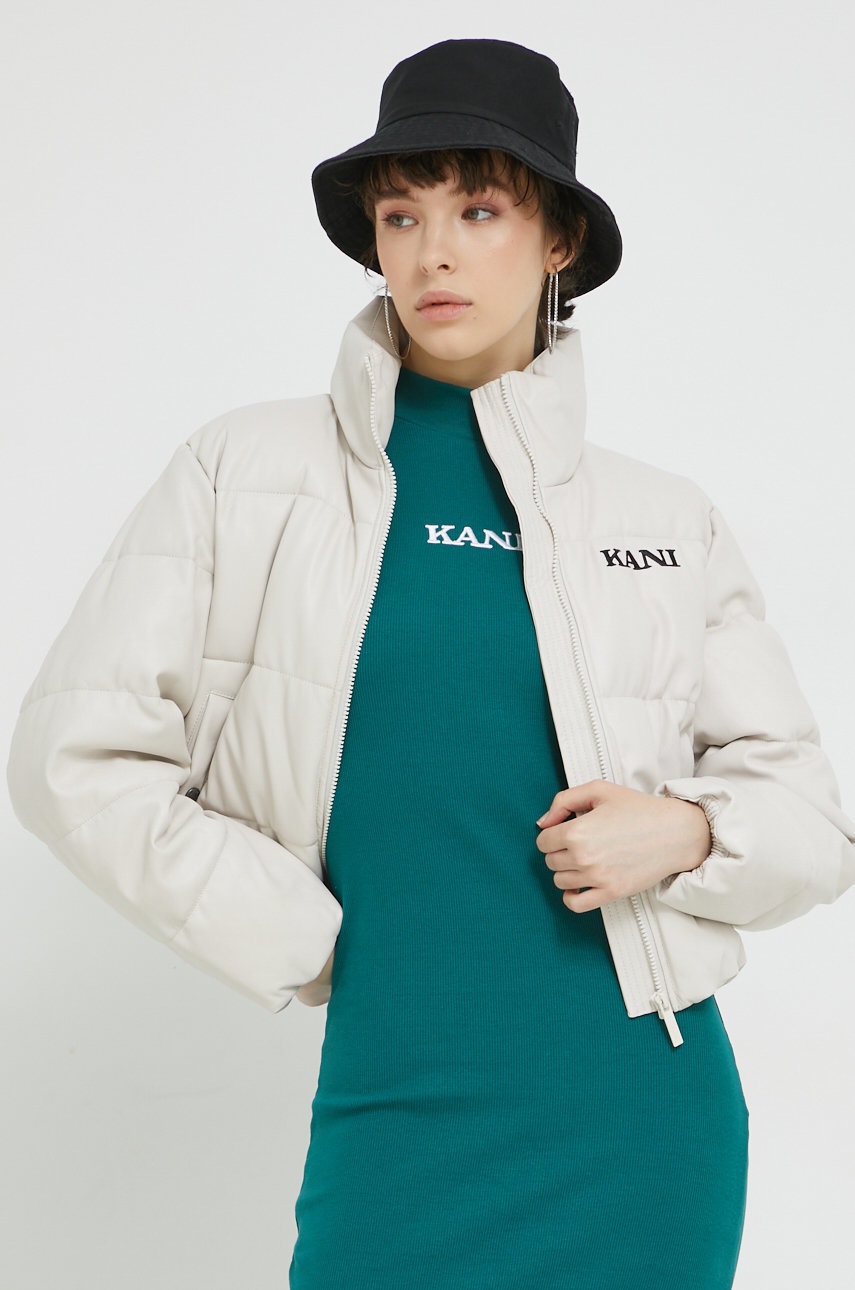 

Куртка Karl Kani женская цвет бежевый зимняя