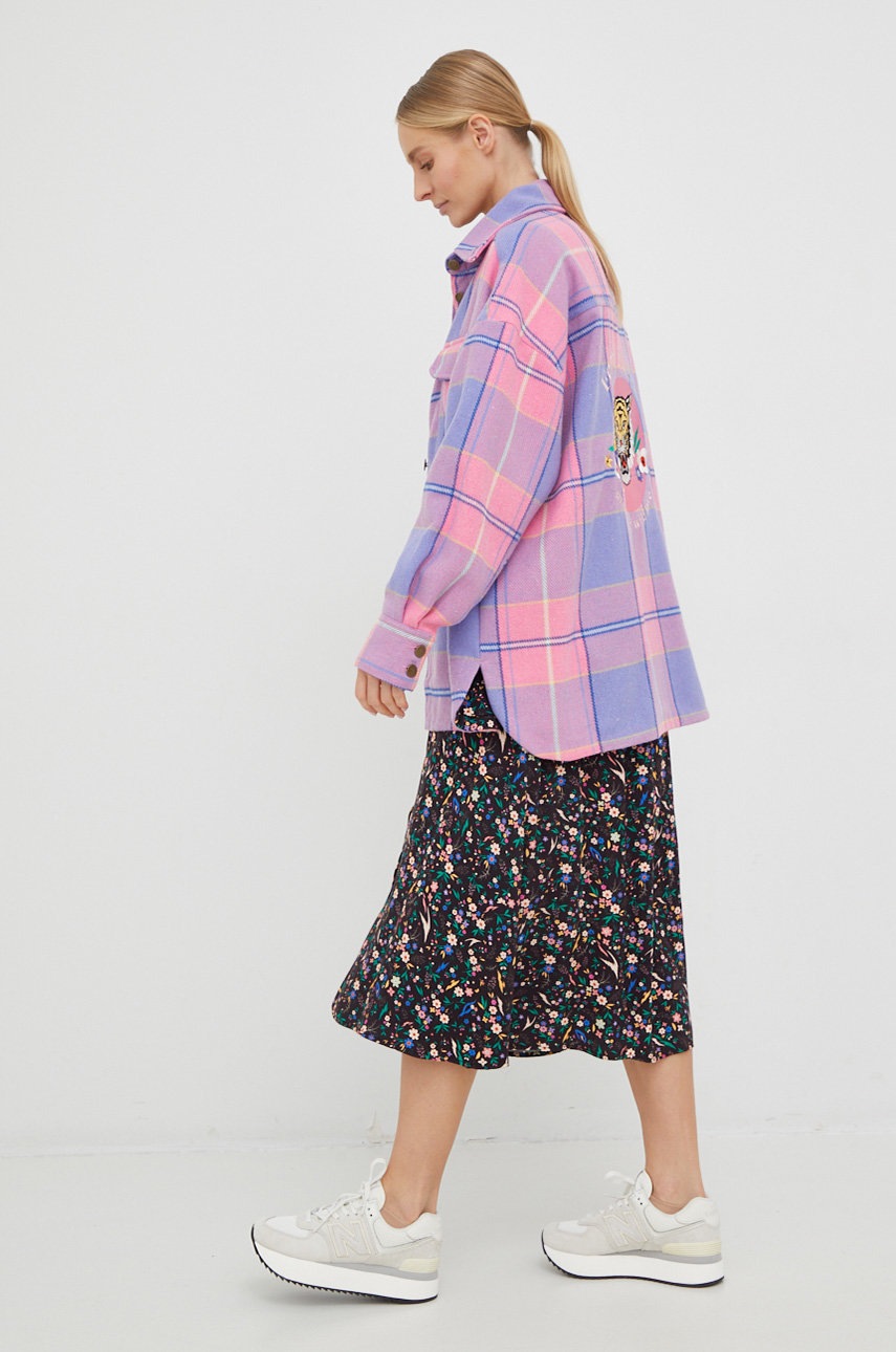 

Куртка Femi Stories женская цвет розовый переходная oversize