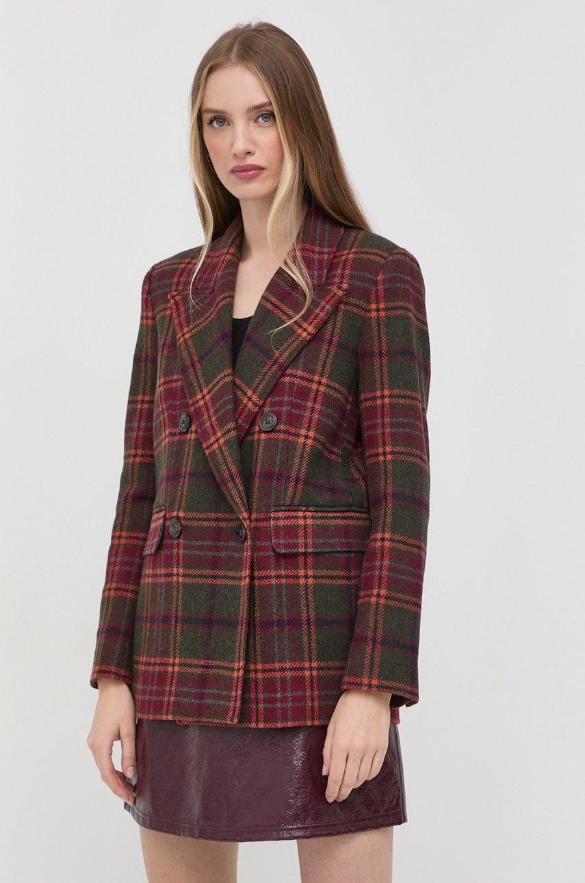 Max&co. geaca de lana cu doua randuri de nasturi, modelator