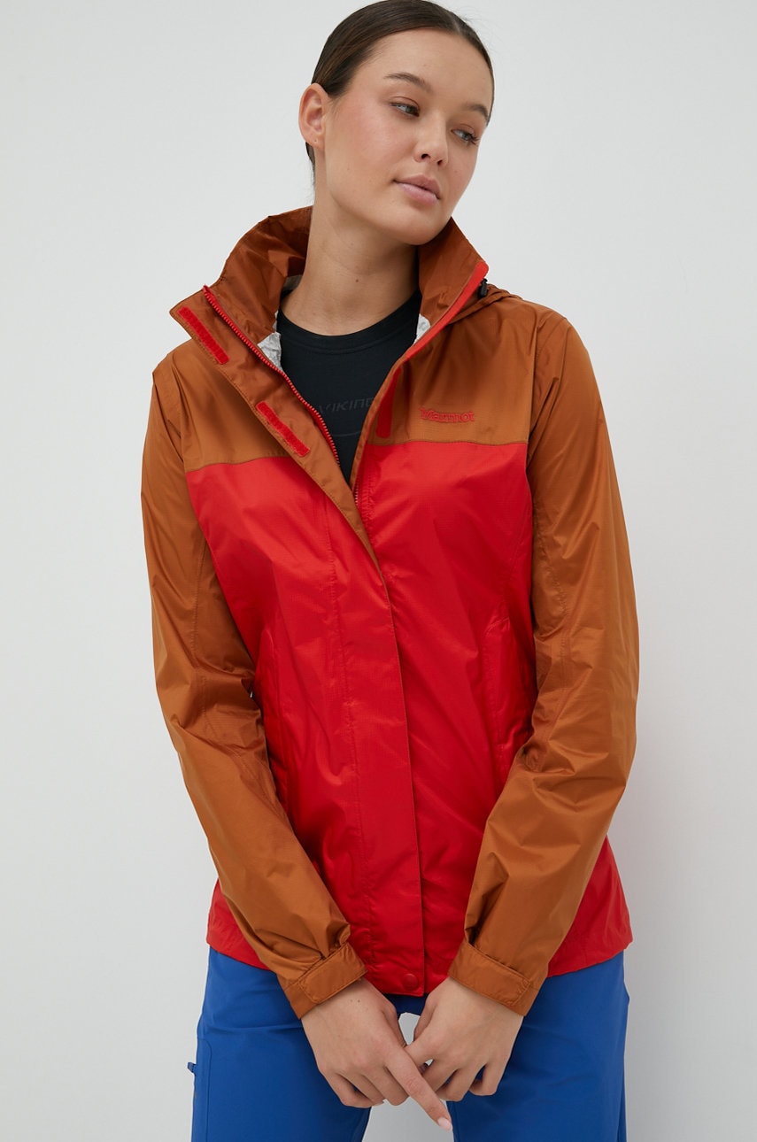 Marmot geaca de ploaie Precip Eco femei, culoarea rosu