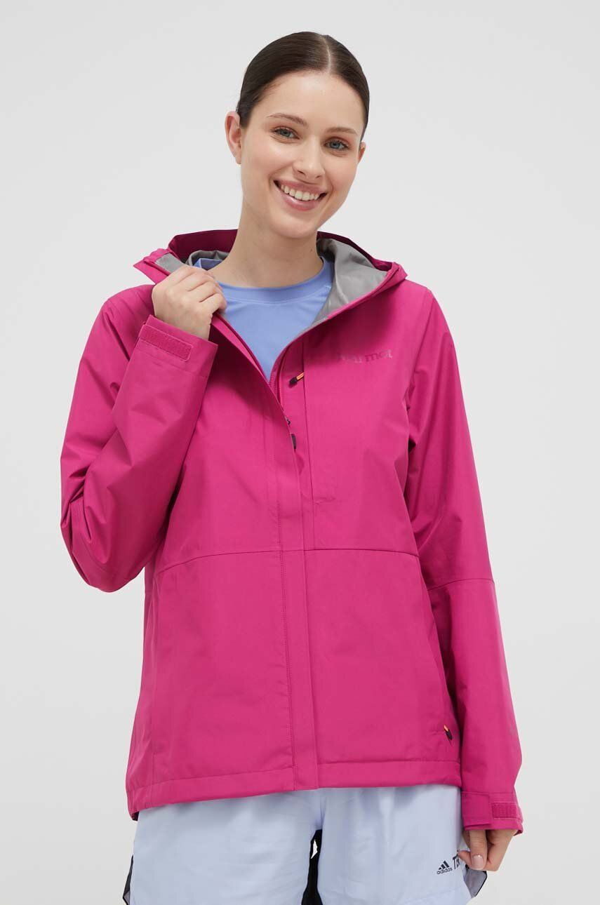 Marmot jacheta de exterior Minimalist GORE-TEX culoarea roz, gore-tex