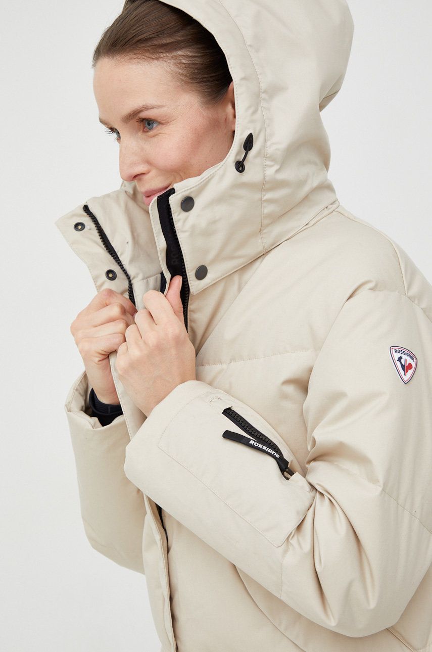 Rossignol kurtka puchowa damska kolor beżowy zimowa