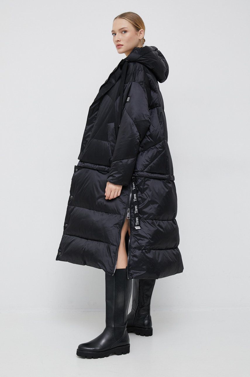 Tiffi geaca de puf femei, culoarea negru, de iarna, oversize answear.ro imagine noua
