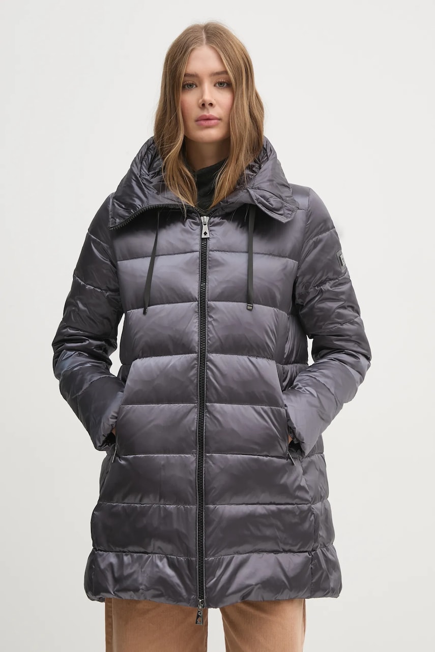 Tiffi geaca de puf femei, culoarea gri, de iarna Tiffi geaca de puf femei, culoarea gri, de iarna