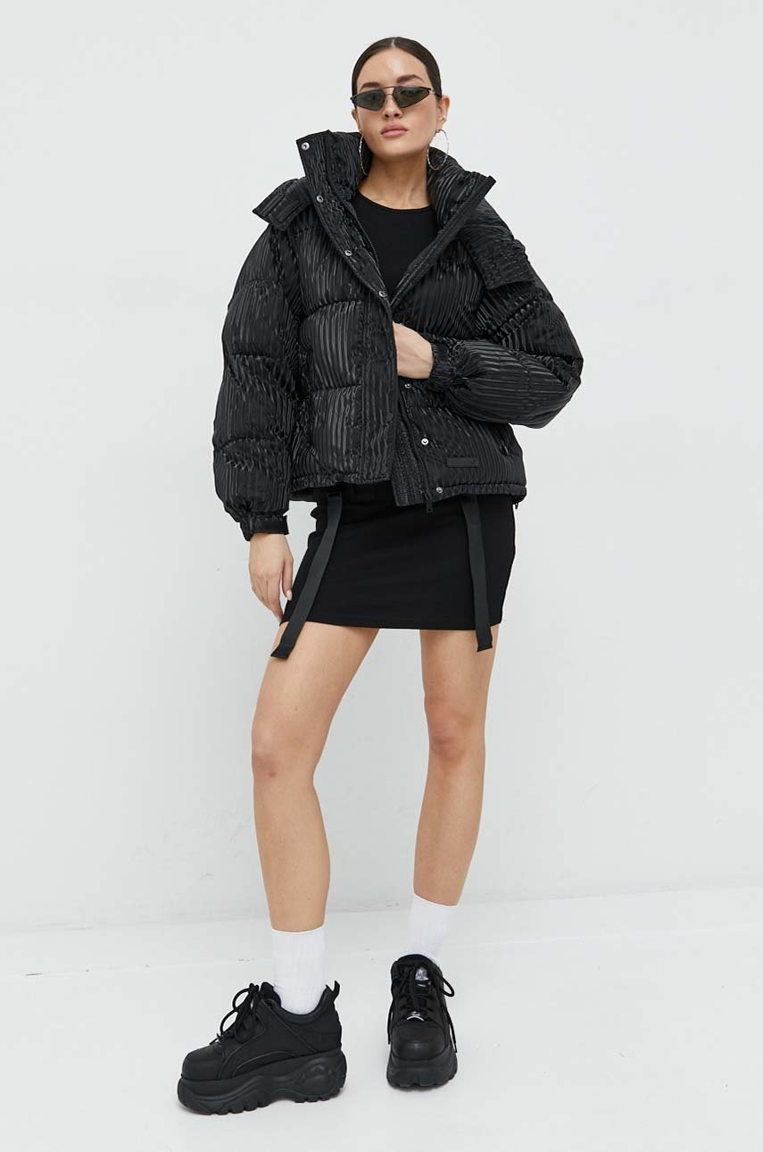 

Куртка Sixth June жіноча колір чорний зимова oversize