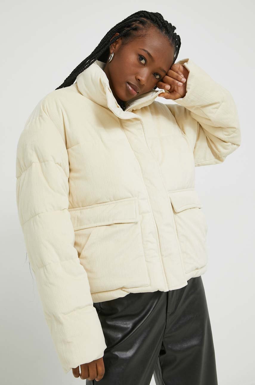Sixth June geaca femei, culoarea bej, de iarna, oversize Sixth June geaca femei, culoarea bej, de iarna, oversize