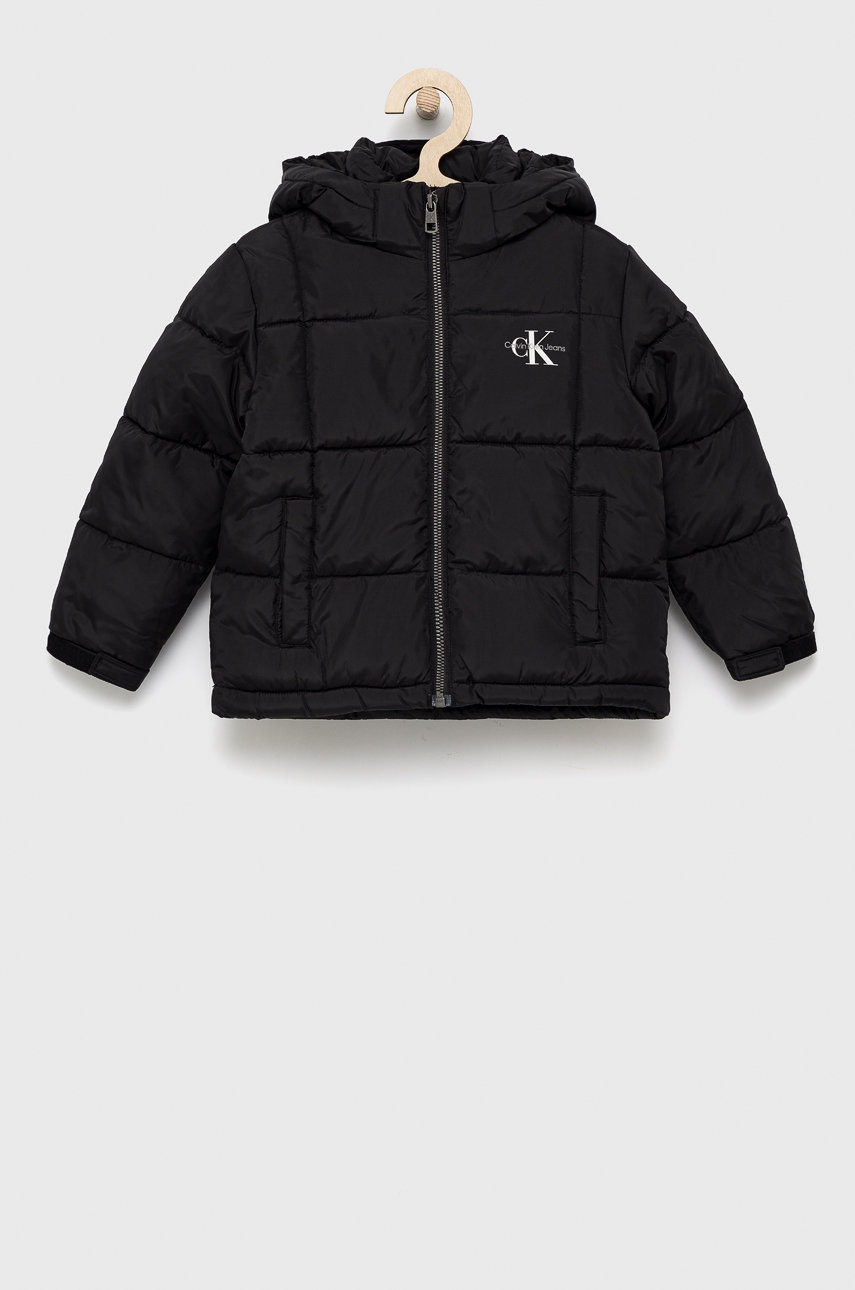 

Детско яке Calvin Klein Jeans в черно, Черен