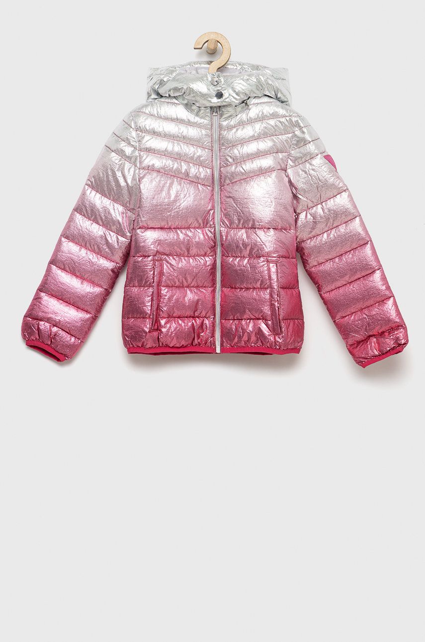 Дитяча куртка Guess колір рожевий