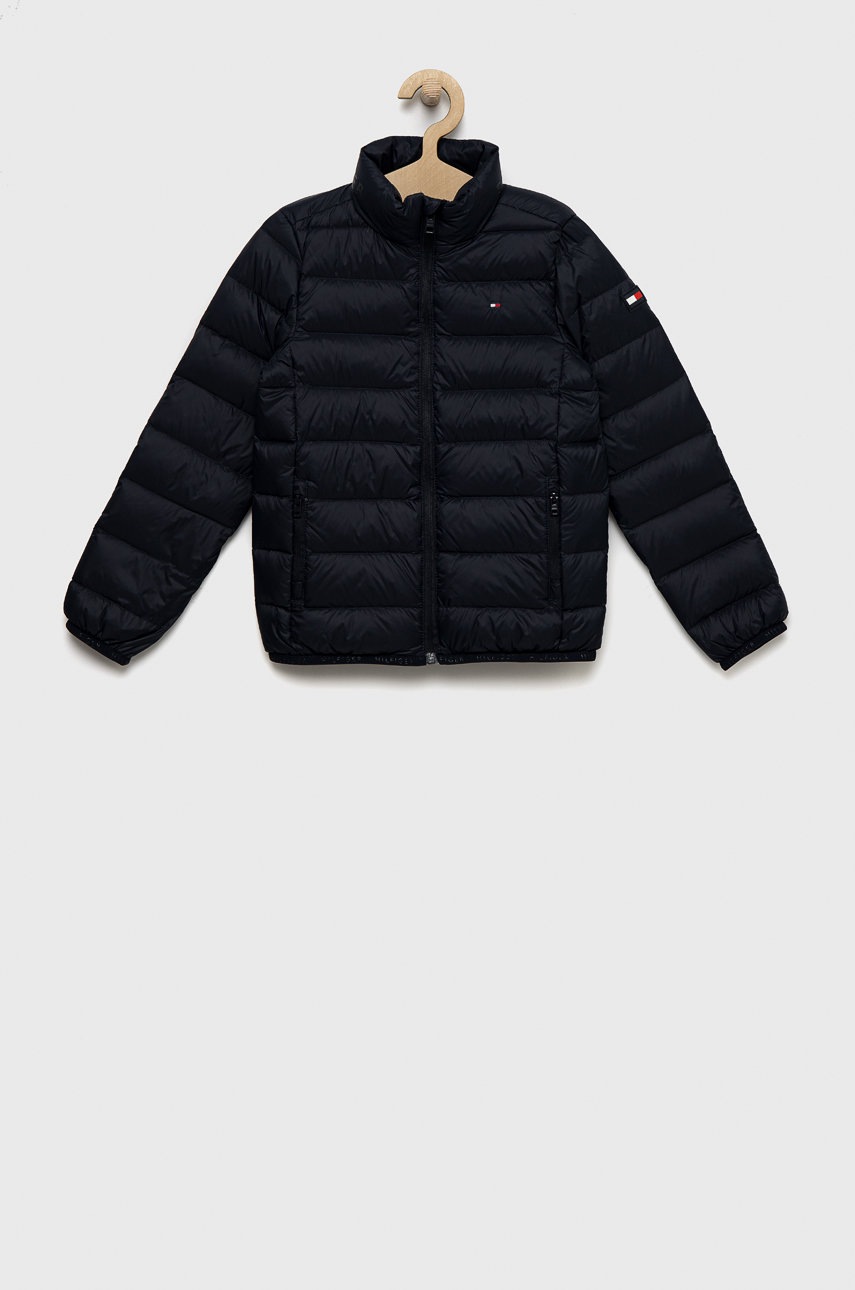 

Детско пухено яке Tommy Hilfiger в тъмносиньо, Тъмносин