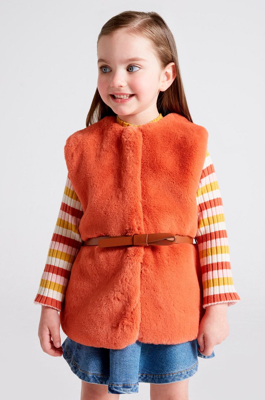 E-shop Dětská vesta Mayoral oranžová barva