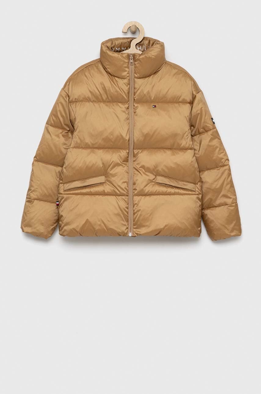 

Дитяча куртка Tommy Hilfiger колір коричневий