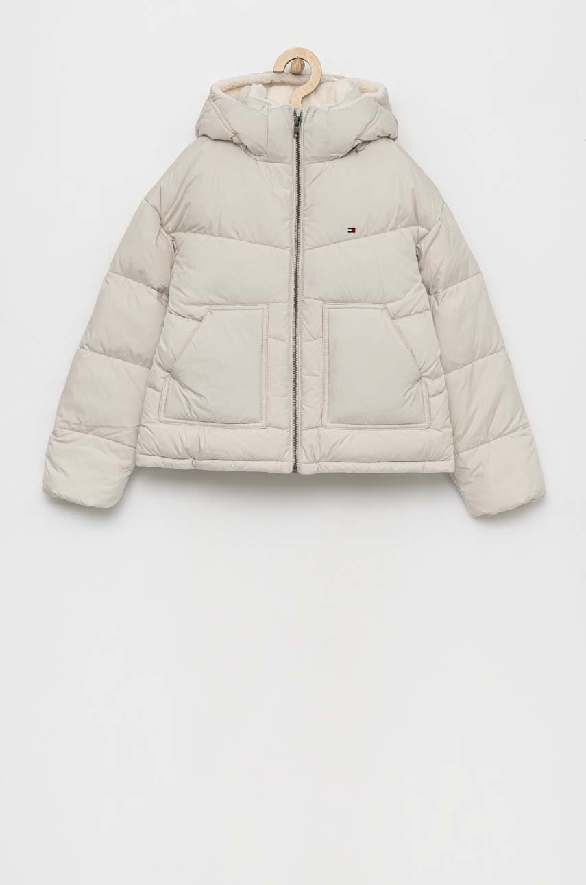 Детская куртка Tommy Hilfiger цвет бежевый Детская куртка Tommy Hilfiger цвет бежевый