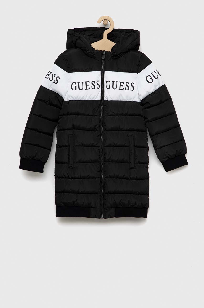 

Детско яке Guess в черно, Черен