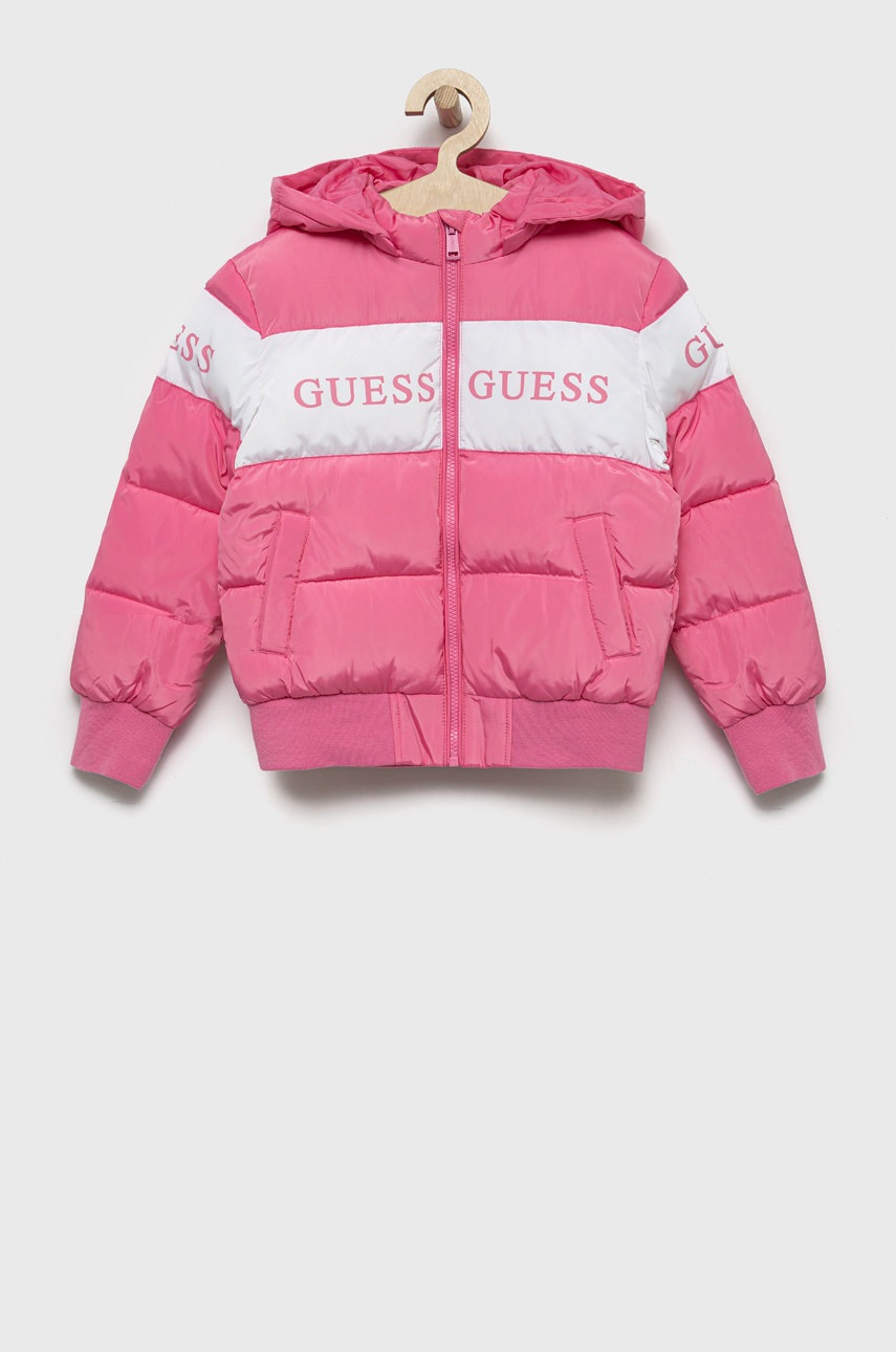 

Детско яке Guess в розово, Розов