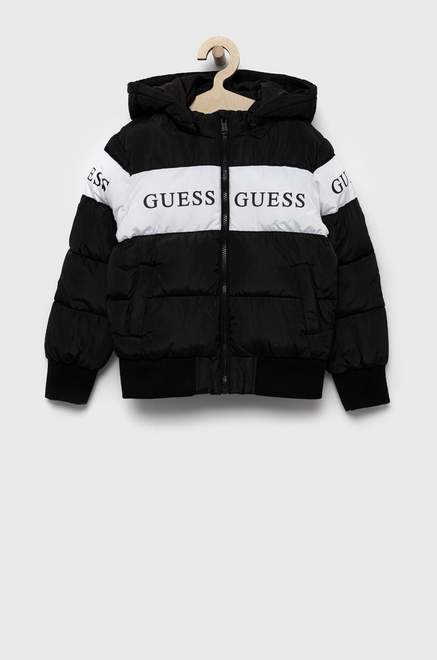

Детско яке Guess в черно, Черен
