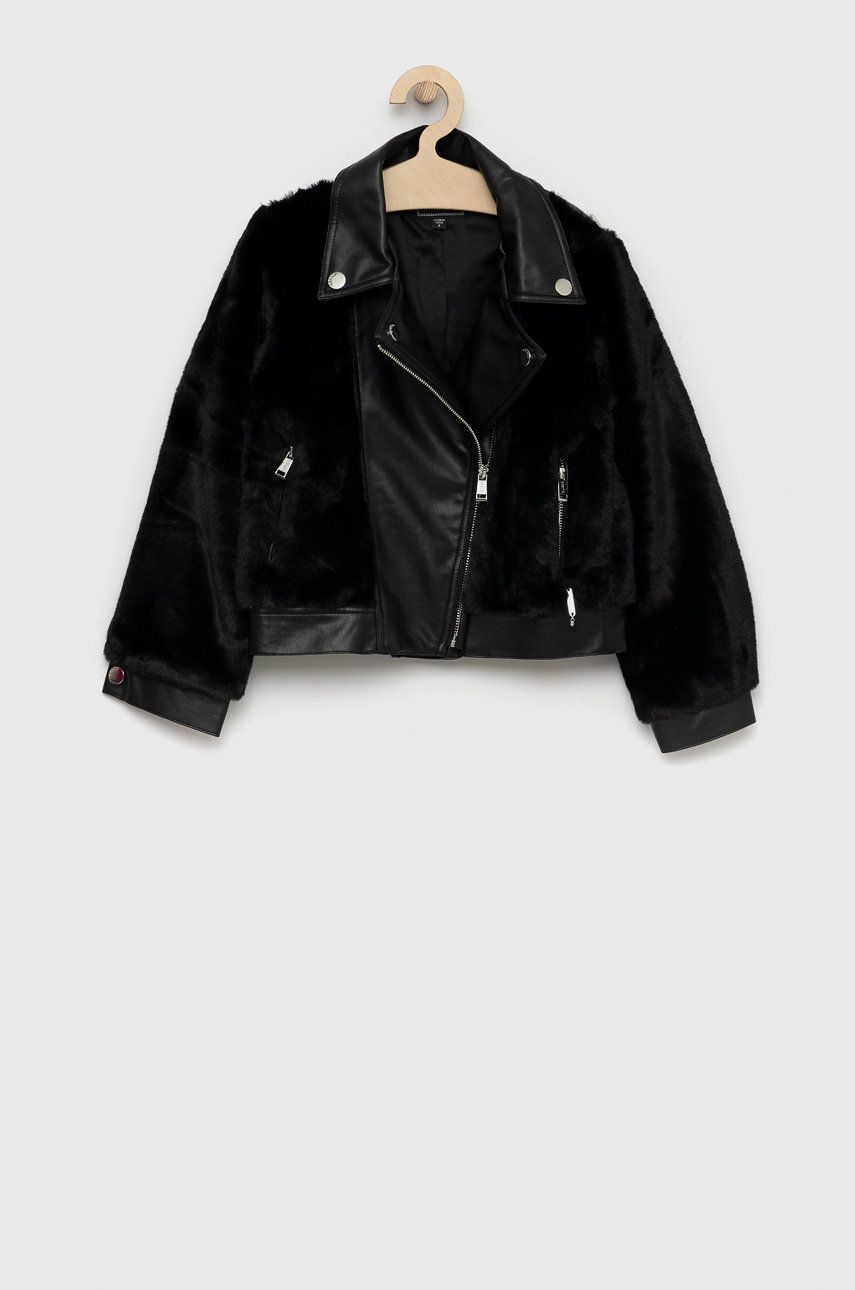 Dětská bunda Guess černá barva - černá -  Hlavní materiál: 100% Polyester Podšívka: 100% P