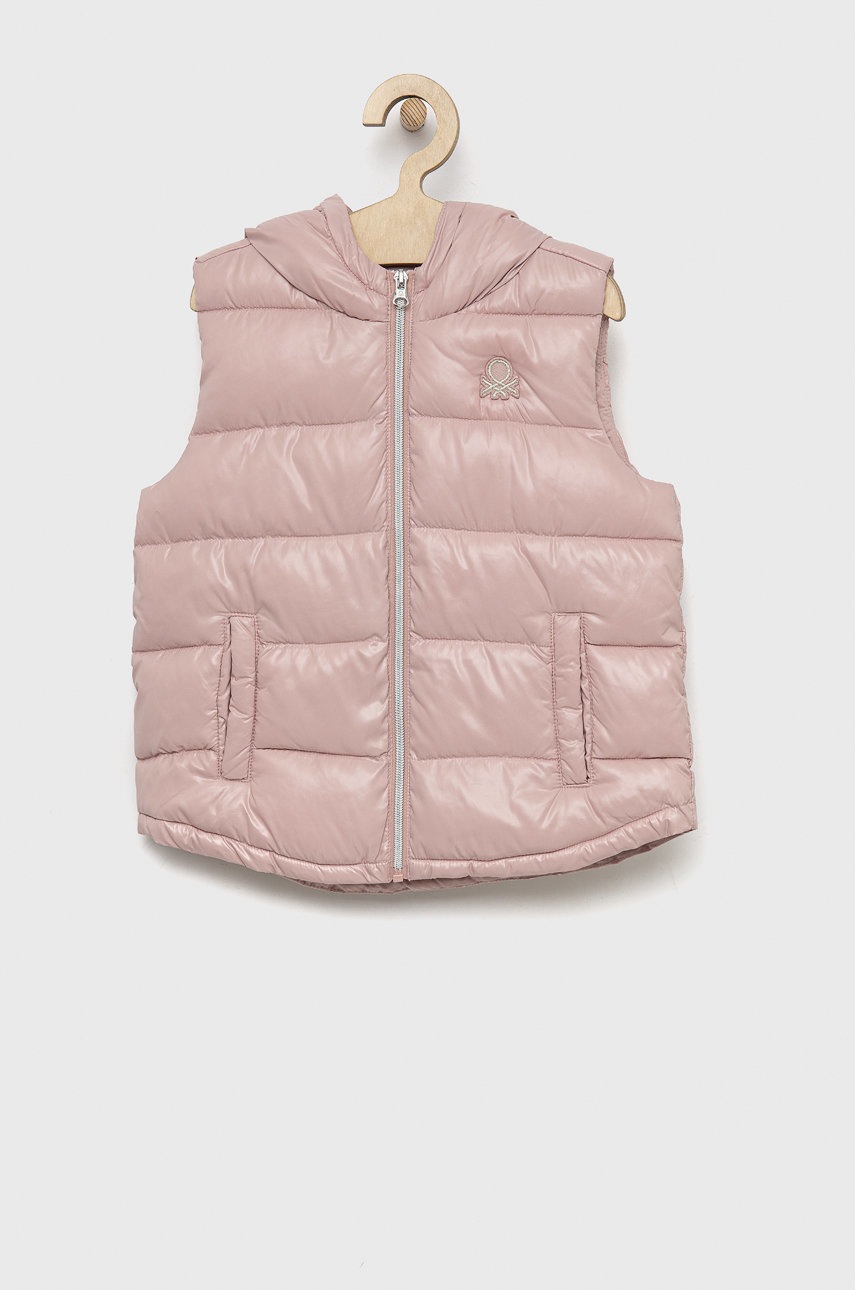 

Детски елек United Colors of Benetton в розово, Розов
