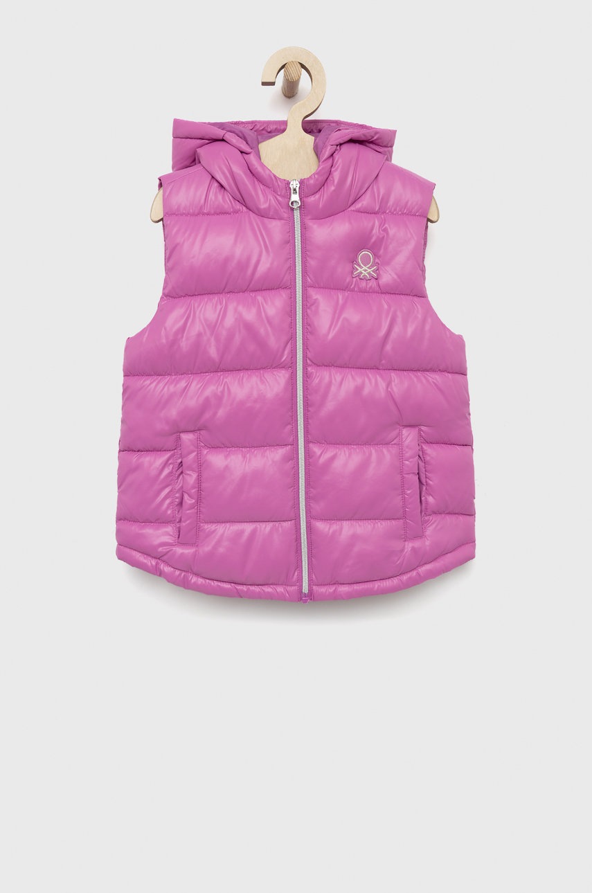 

Детски елек United Colors of Benetton в розово, Розов