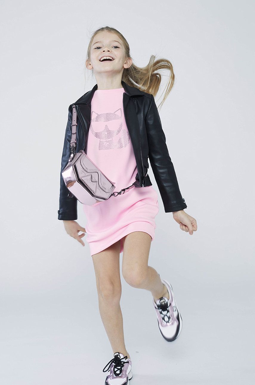 Karl Lagerfeld geaca ramones pentru copii culoarea negru
