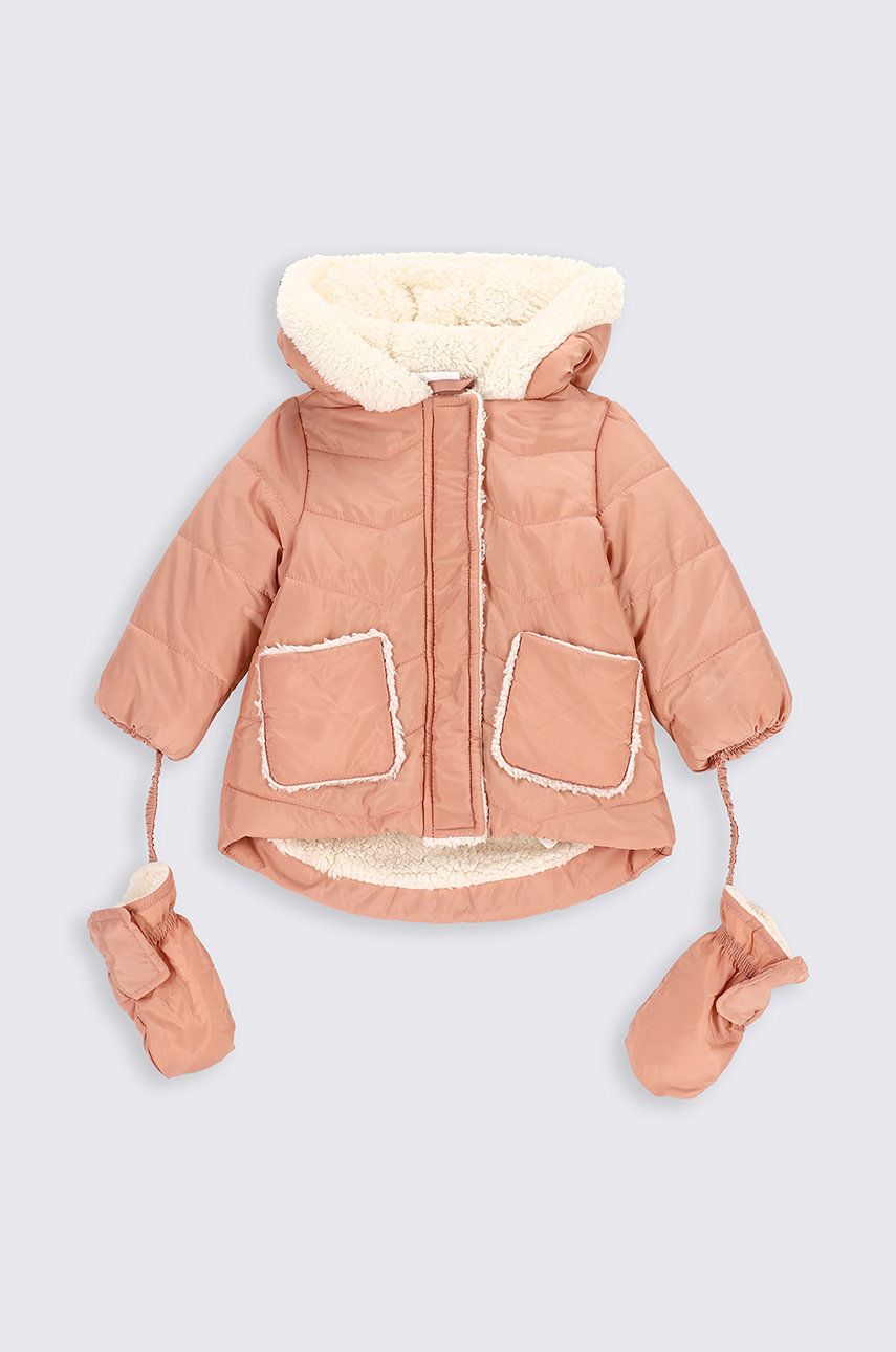 Dětská bunda Coccodrillo růžová barva - růžová -  100% Polyester