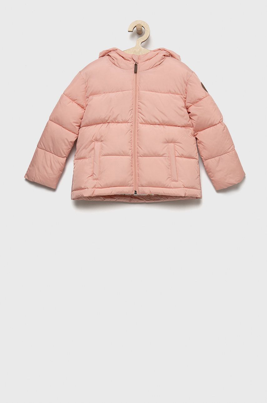 Levně Dětská bunda Roxy růžová barva