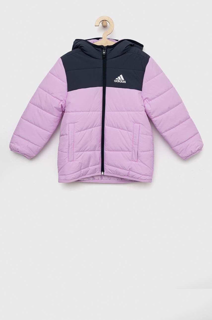 Дитяча куртка adidas Performance колір фіолетовий Дитяча куртка adidas Performance колір фіолетовий