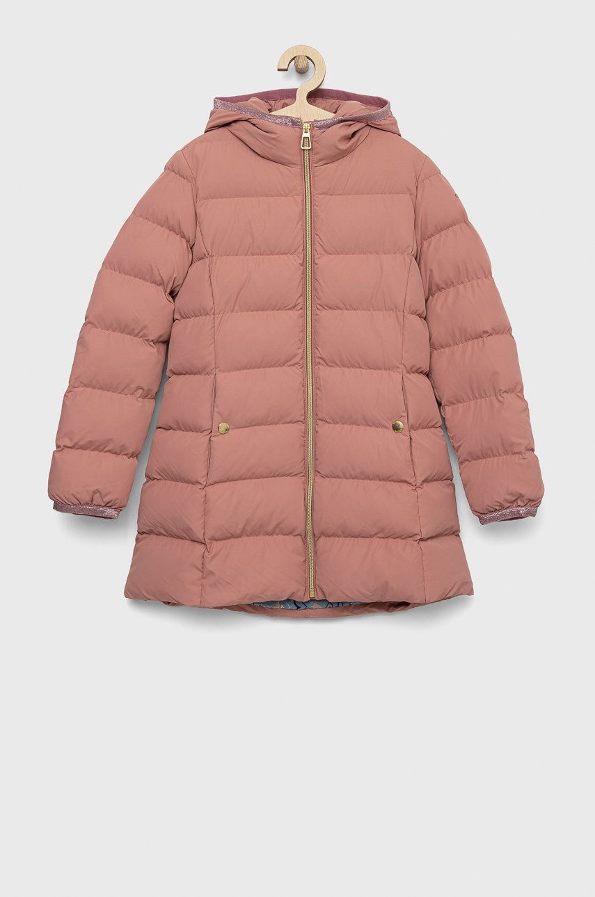 Dětská bunda Geox růžová barva - růžová -  100 % Polyester
